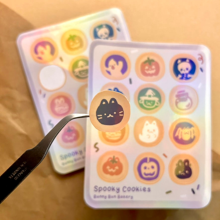 Spooky Cookie Sheet | Holographic Vinyl Sticker Sheet