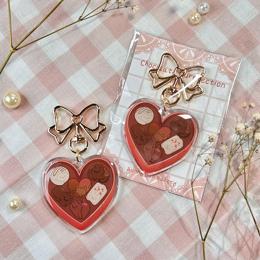 Chocolate Truffle Cat Box Keychain