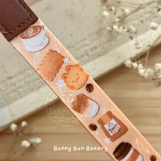 Catpuccino Time Keychain Wrist Lanyard