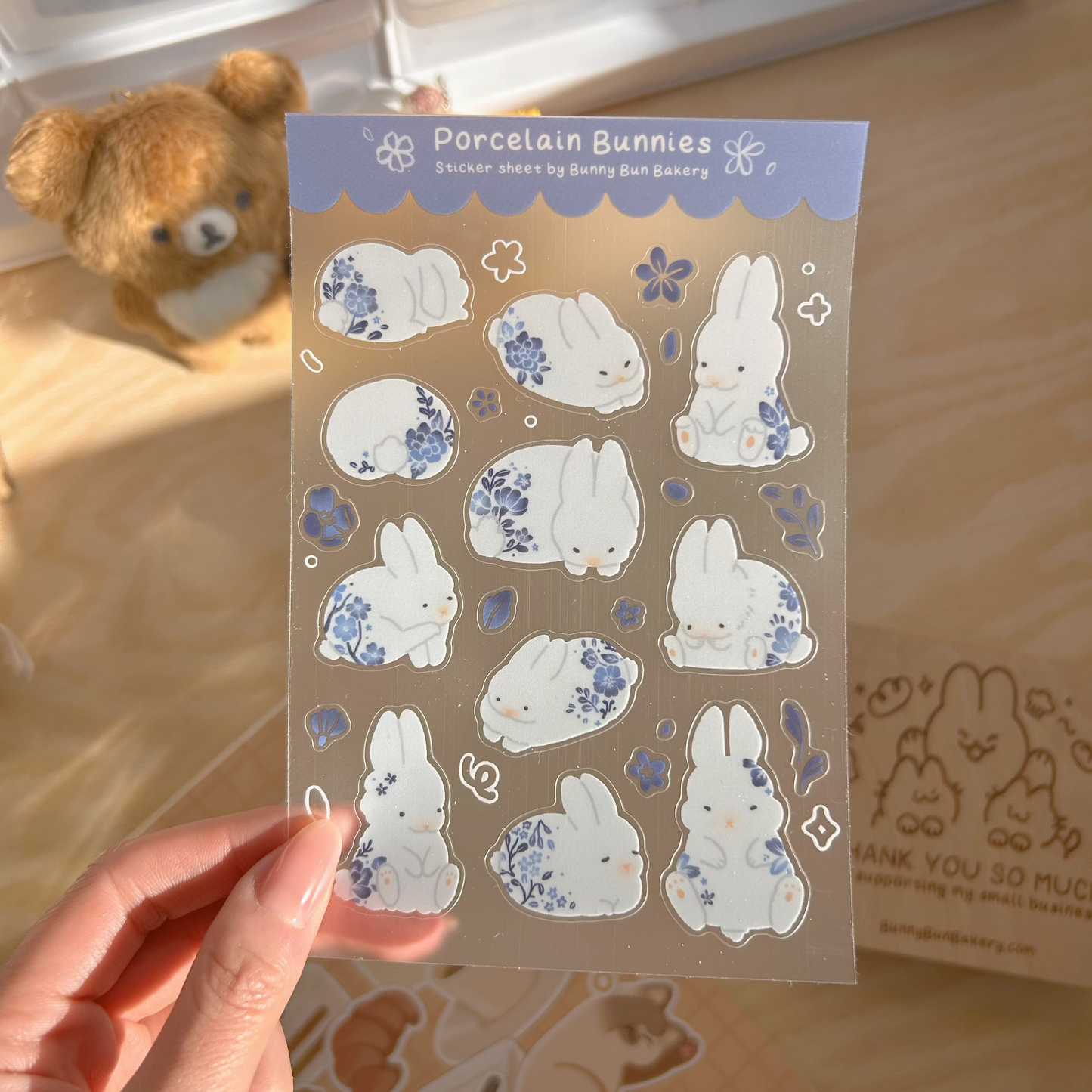 Porcelain Bunnies | matte vinyl & clear glossy