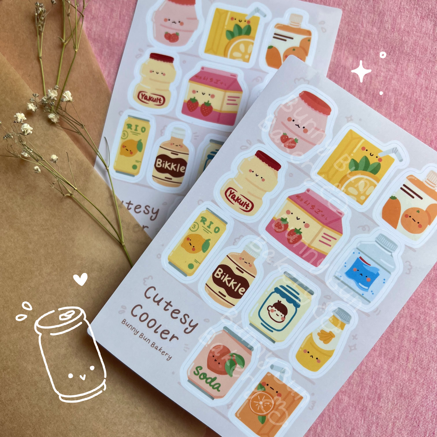 Cutesy Cooler | Glossy Vinyl Sticker Sheet