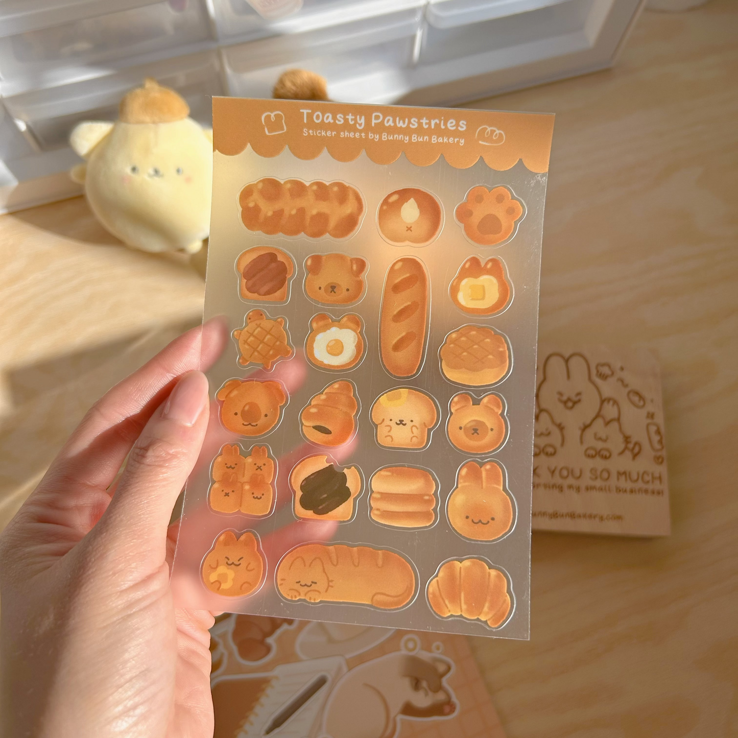 Toasty Pawstries | matte vinyl & clear glossy