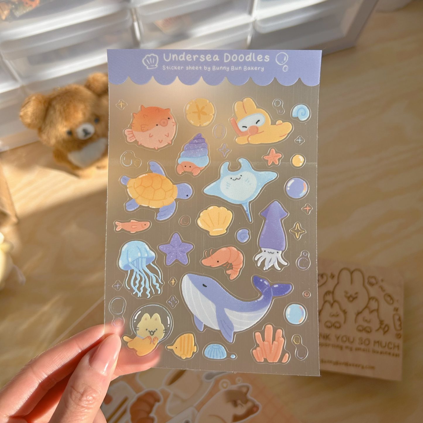 Undersea Doodles | matte vinyl & clear glossy