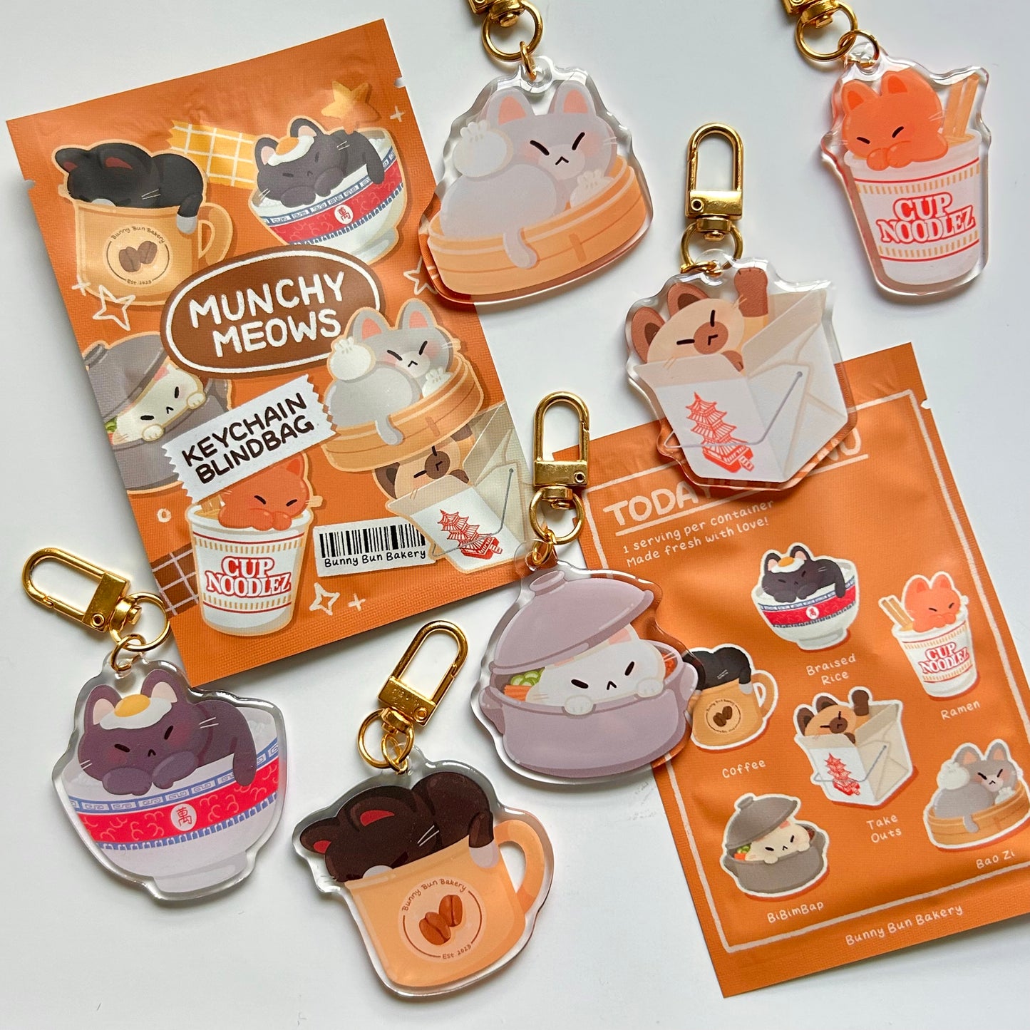 Munchy Meows | acrylic keychain blind bag
