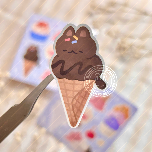 Purrfect Summer Scoops | Glossy Sticker Sheet