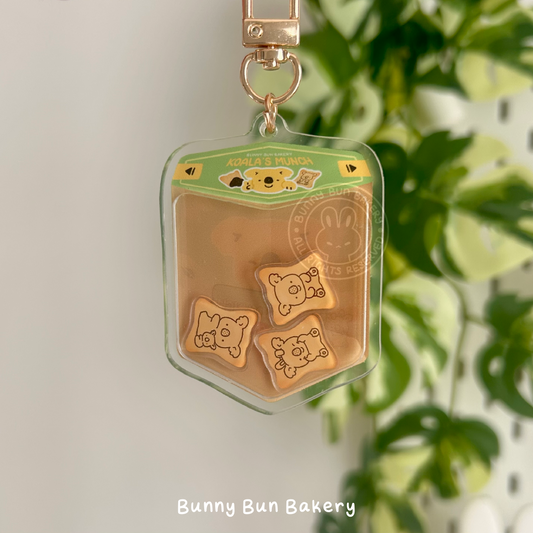 Koala's Munch | acrylic shaker keychain