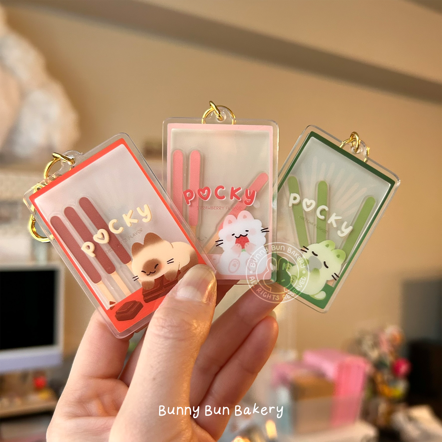 P♥cky Snack Time| Shaker Acrylic Keychain