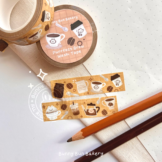 Purrfect Brew Washi Tape