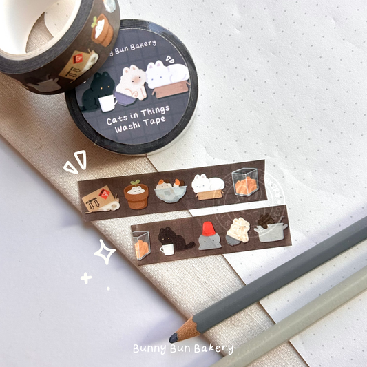 Cats in Things Washi Tape