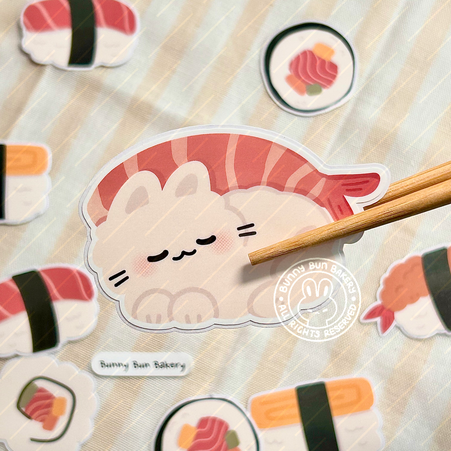 Meowki Rolls Party | Glossy Vinyl Stickers