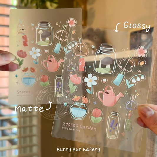 Secret Garden | Matte Semi-Transparent Sticker Sheet