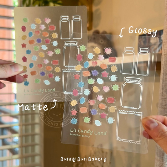 Make Your Own Candy Jar | Matte Semi-Transparent Sticker Sheet
