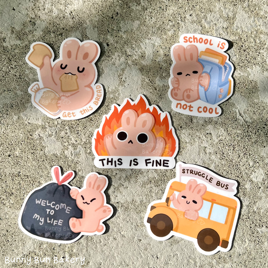 Chaotic Bunnies | Glossy Vinyl Stickers