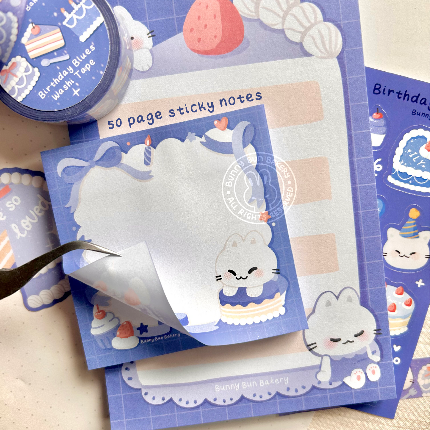 Birthday Blues | Stationery Set