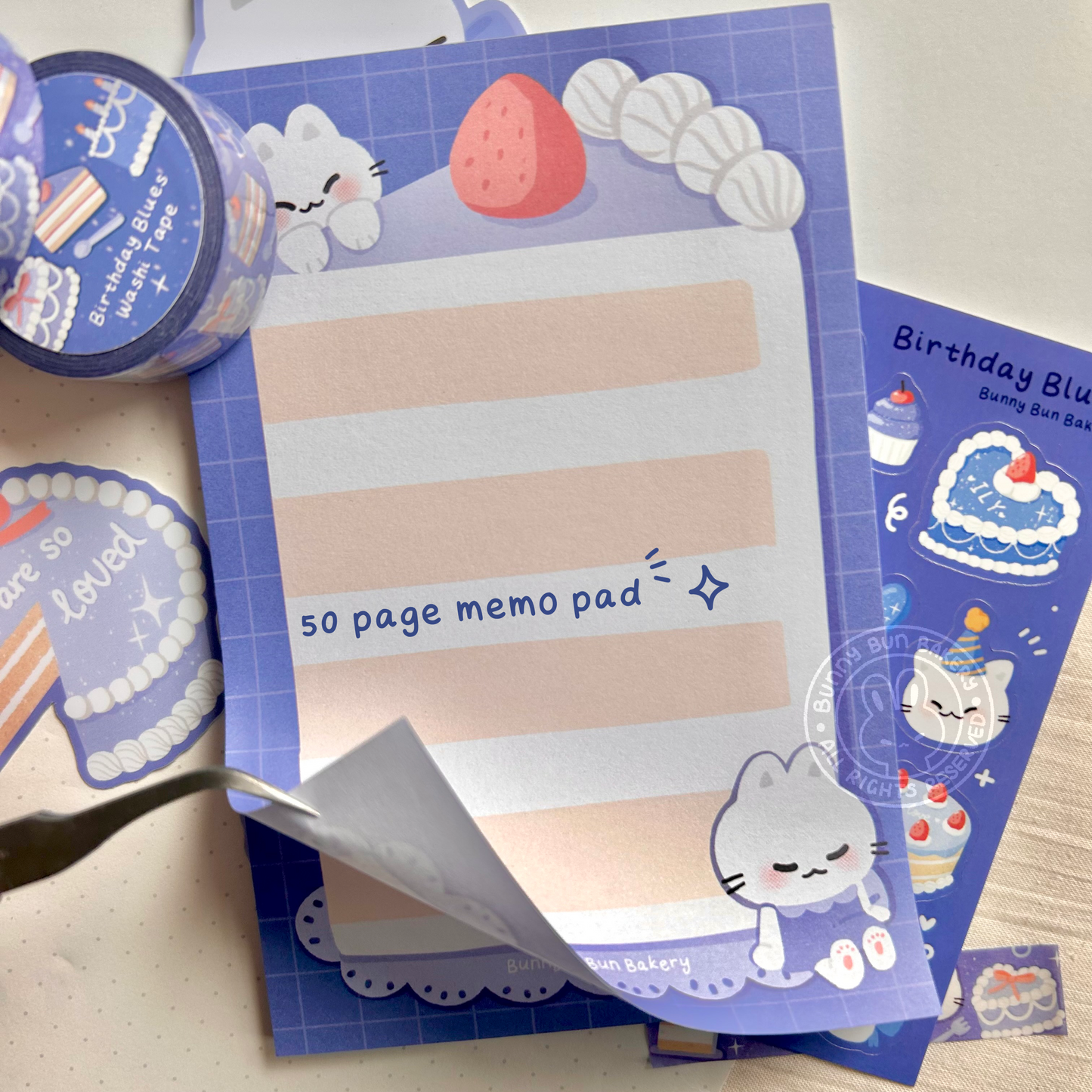 Birthday Blues | Stationery Set