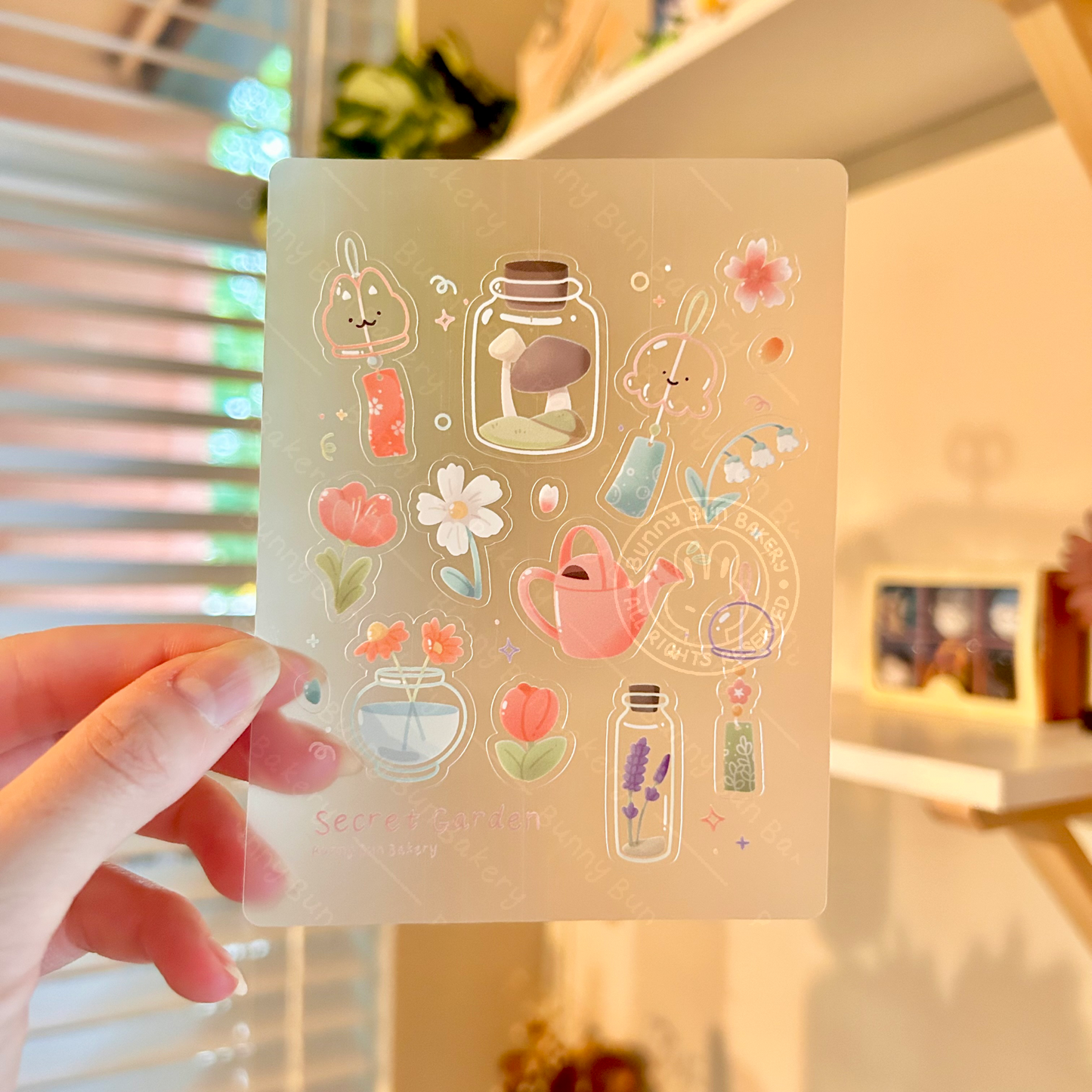 Secret Garden | Matte Semi-Transparent Sticker Sheet
