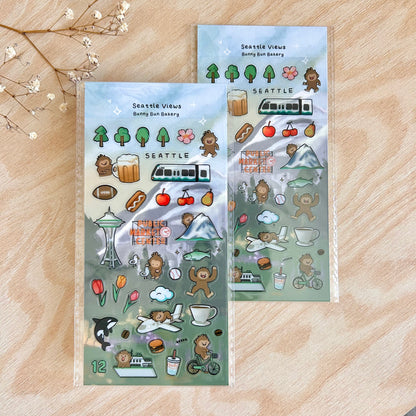 Seattle Views | clear glossy sticker sheet