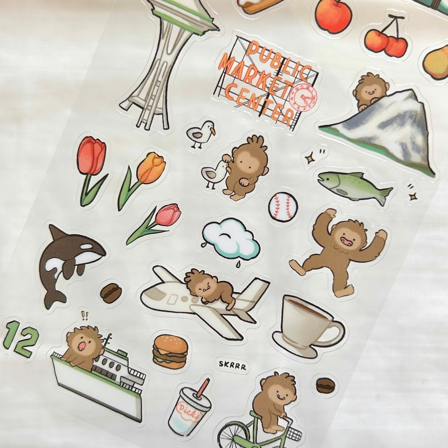 Seattle Views | clear glossy sticker sheet