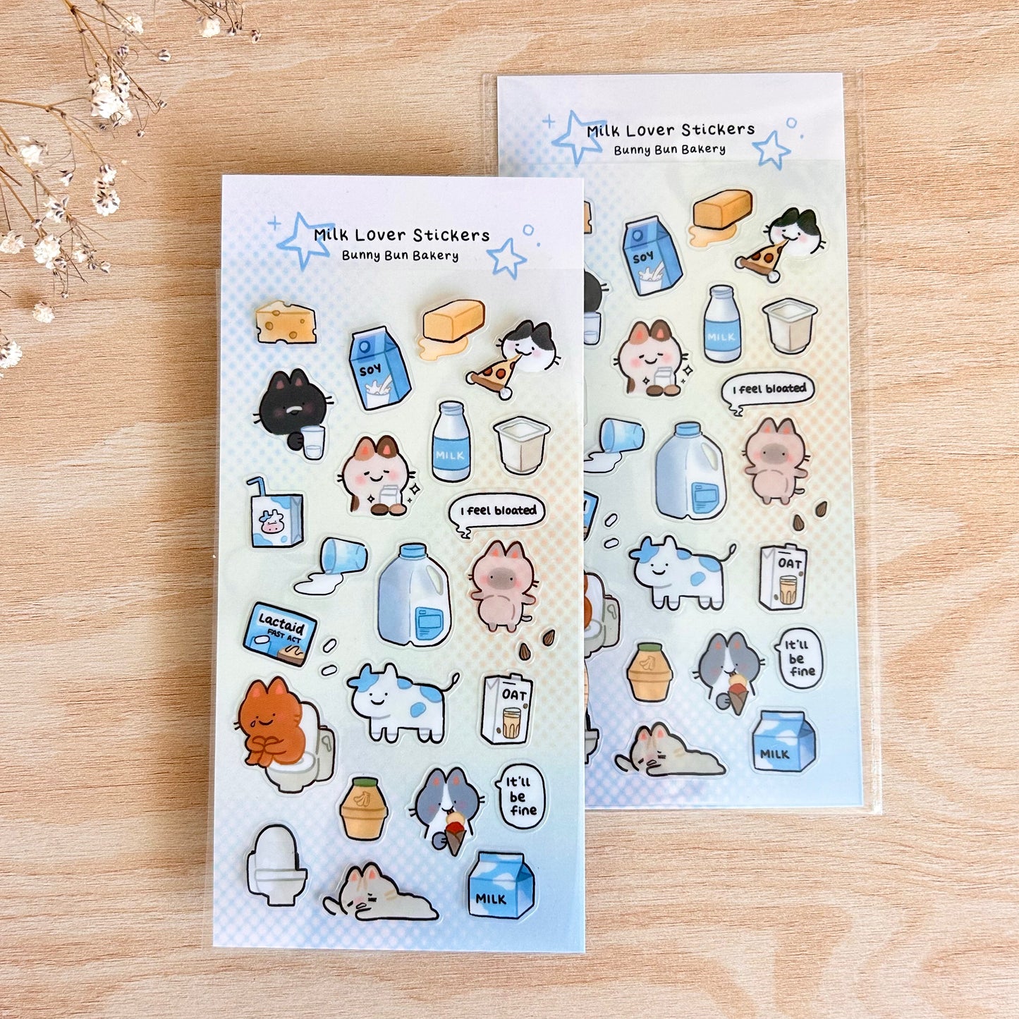 Milk Lover | clear glossy sticker sheet