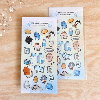 Milk Lover | clear glossy sticker sheet