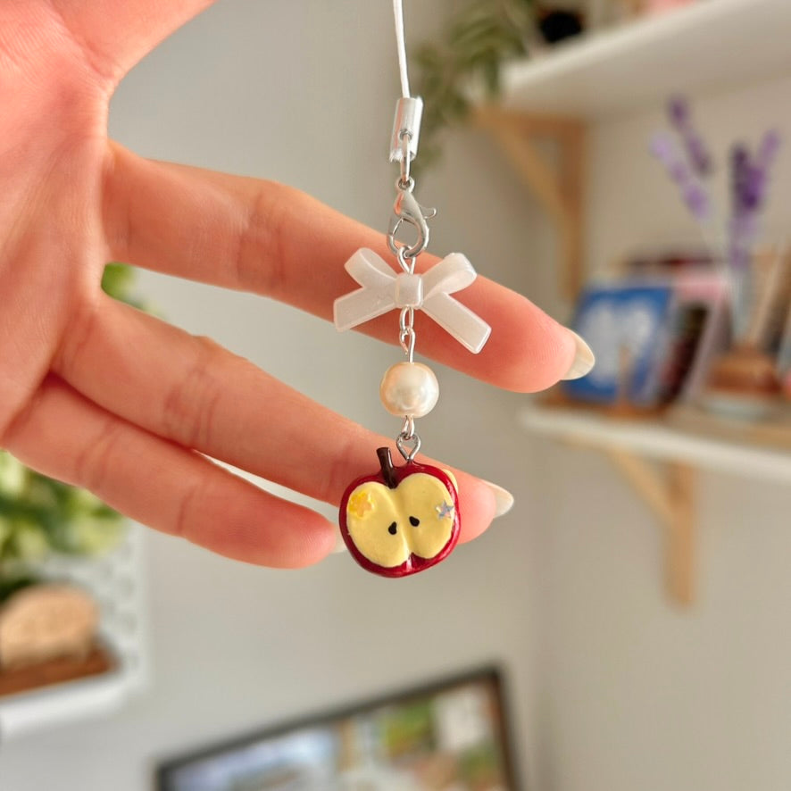 Applecore | Handmade Clay Phone Charm