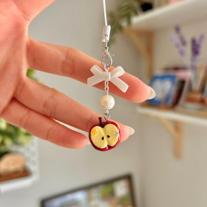 Applecore | Handmade Clay Phone Charm