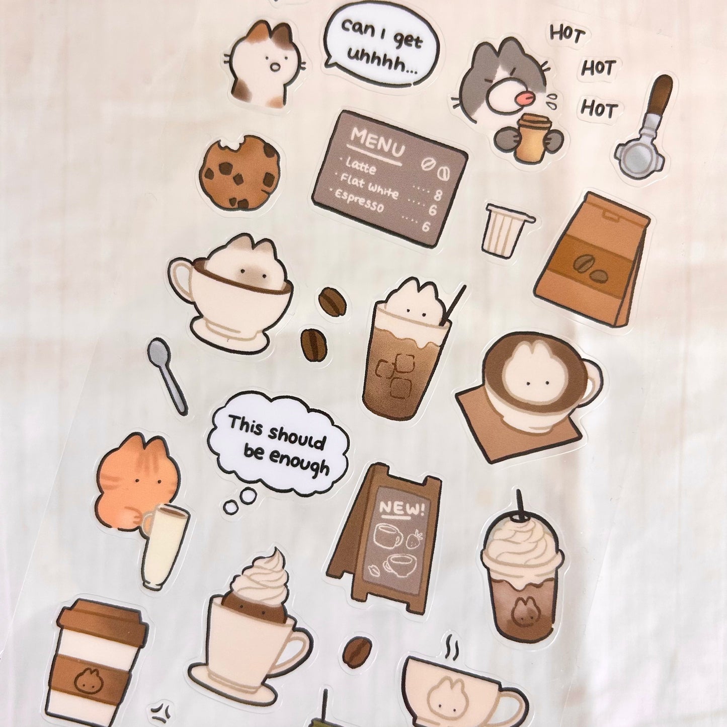 Coffee Lover | clear glossy sticker sheet