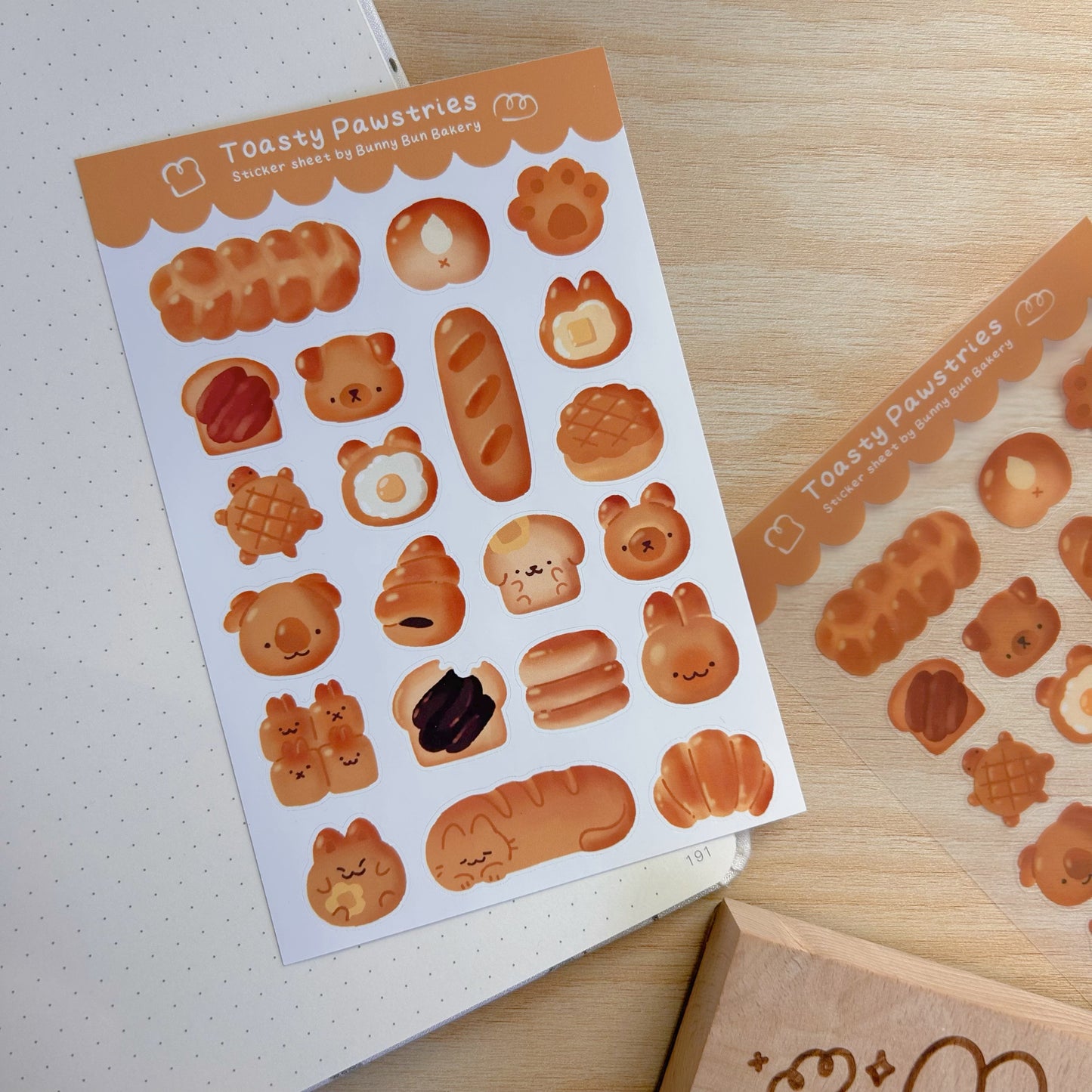 Toasty Pawstries | matte vinyl & clear glossy