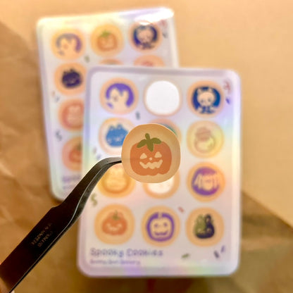 Spooky Cookie Sheet | Holographic Vinyl Sticker Sheet