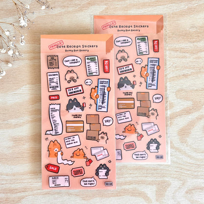 Cute Receipt | clear glossy sticker sheet