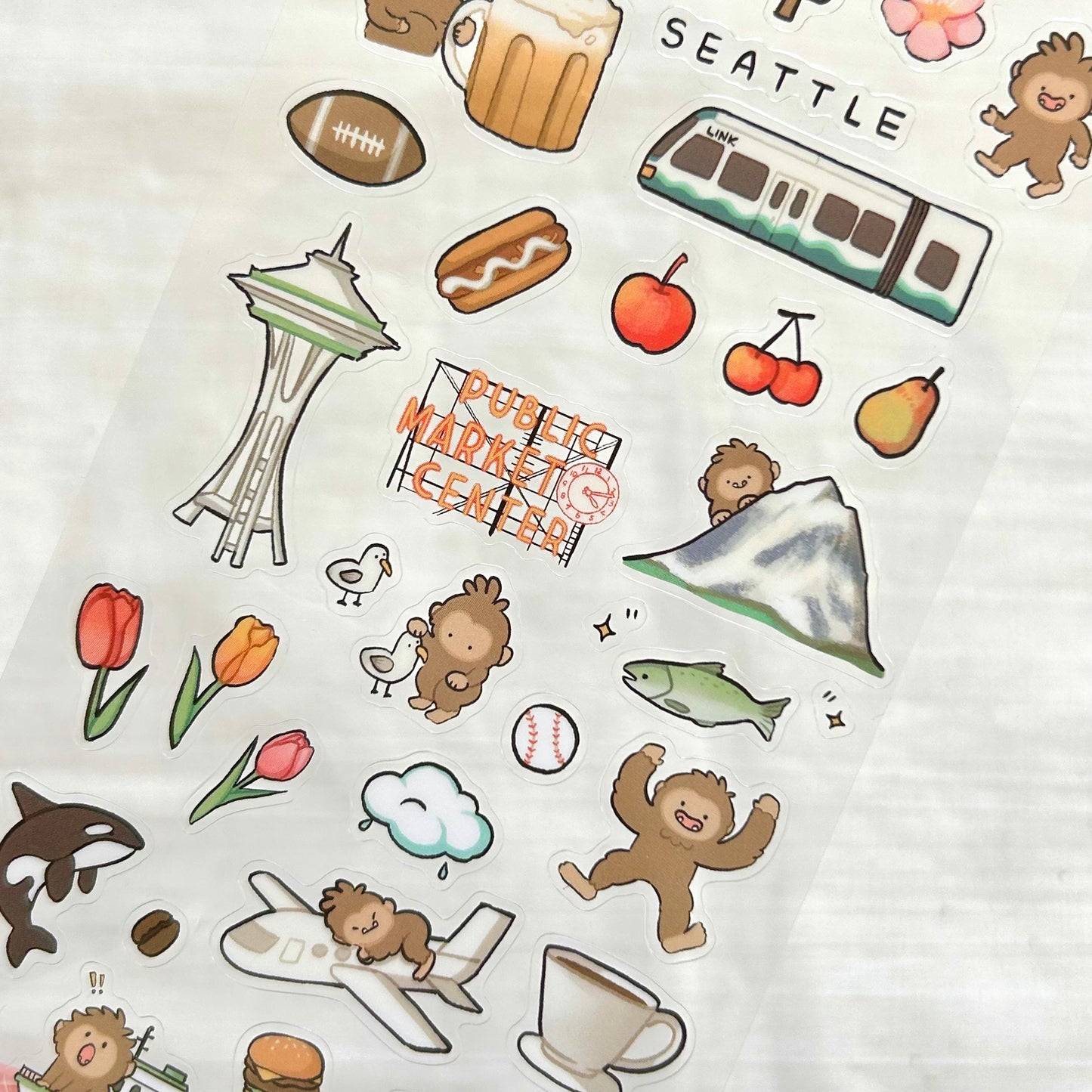 Seattle Views | clear glossy sticker sheet