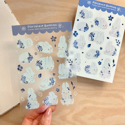 Porcelain Bunnies | matte vinyl & clear glossy