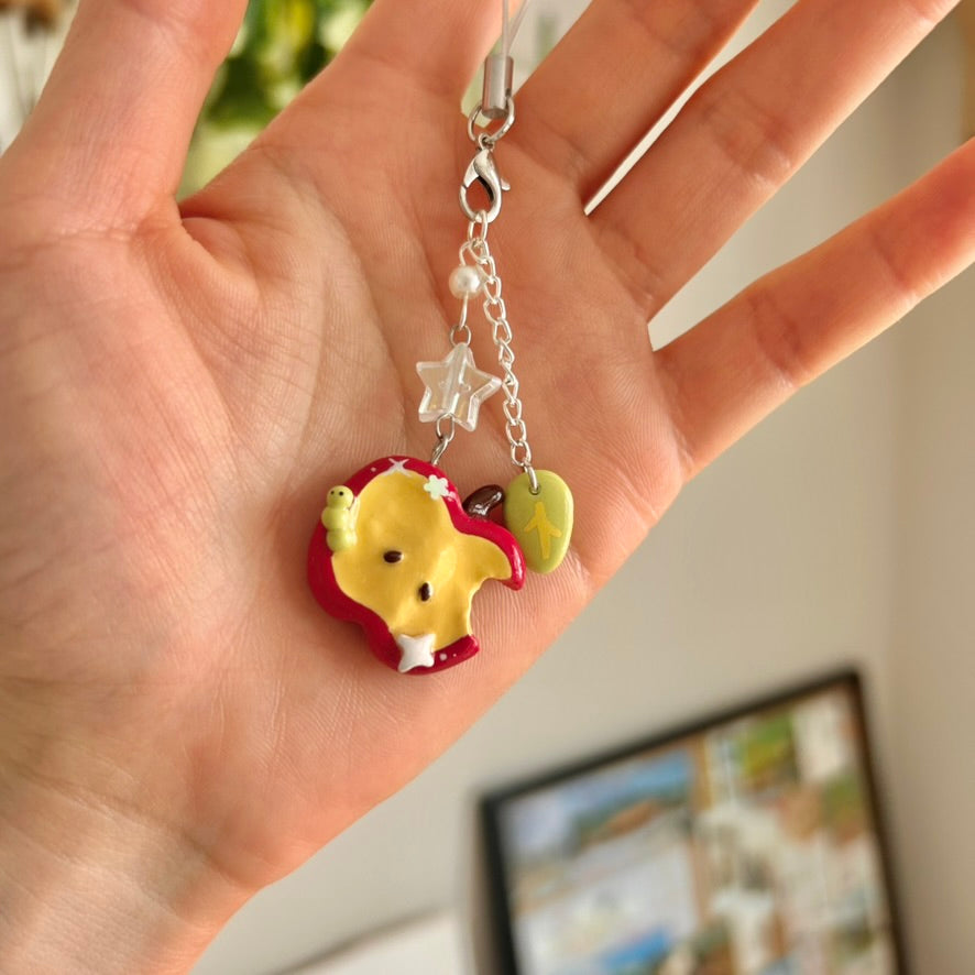 Applecore | Handmade Clay Phone Charm