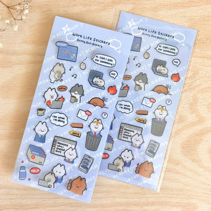 Work Life | clear glossy sticker sheet