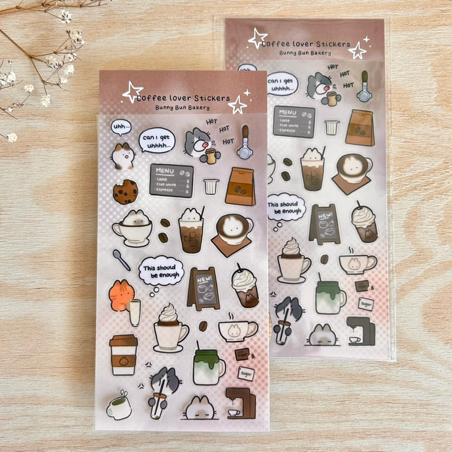 Coffee Lover | clear glossy sticker sheet