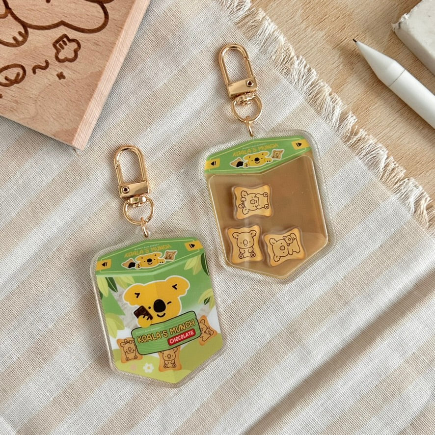 Koala's Munch | acrylic shaker keychain