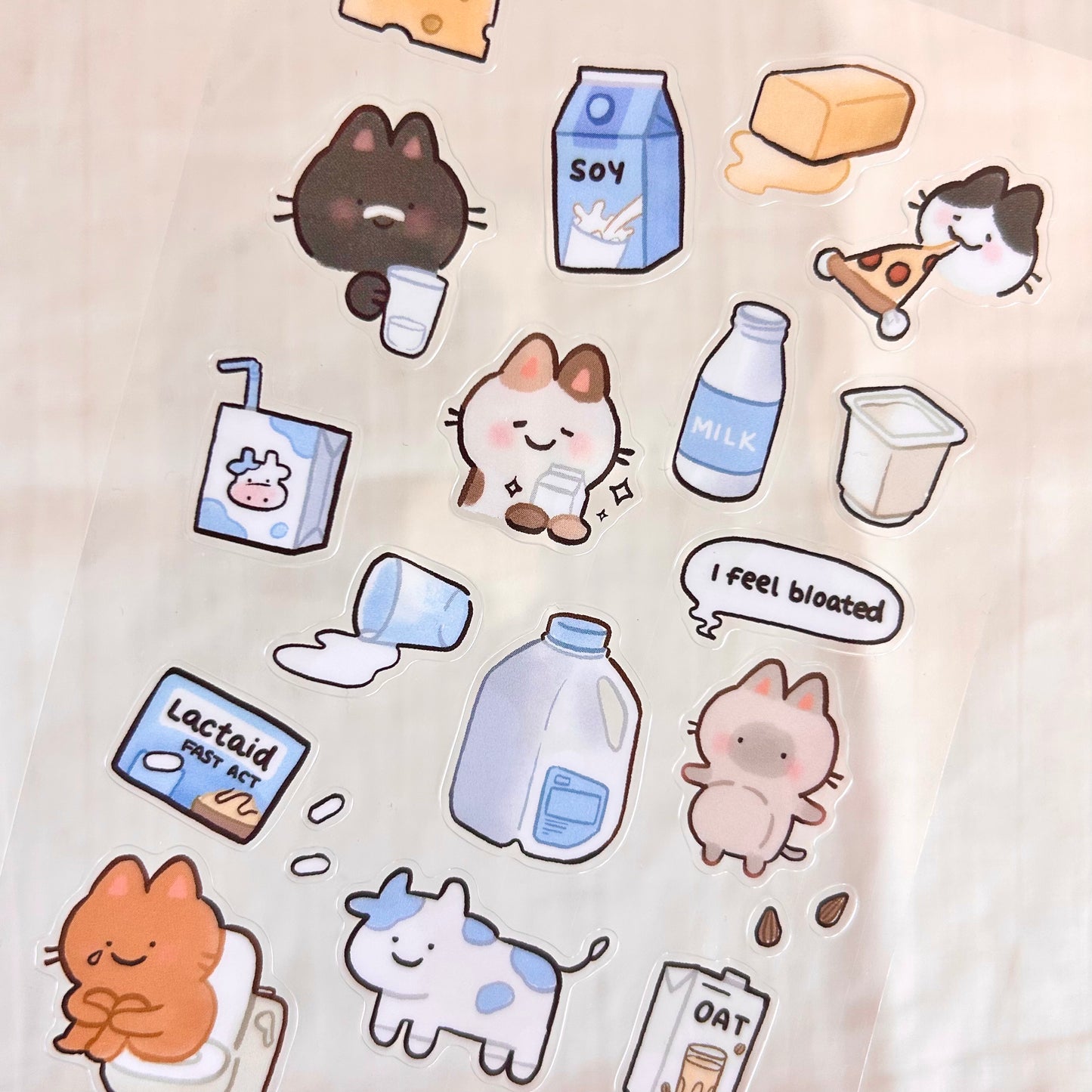 Milk Lover | clear glossy sticker sheet