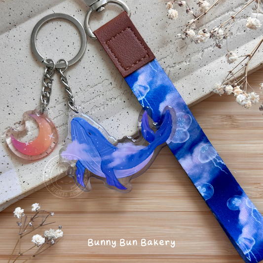 Whale Wishes Keychain Wrist Lanyard