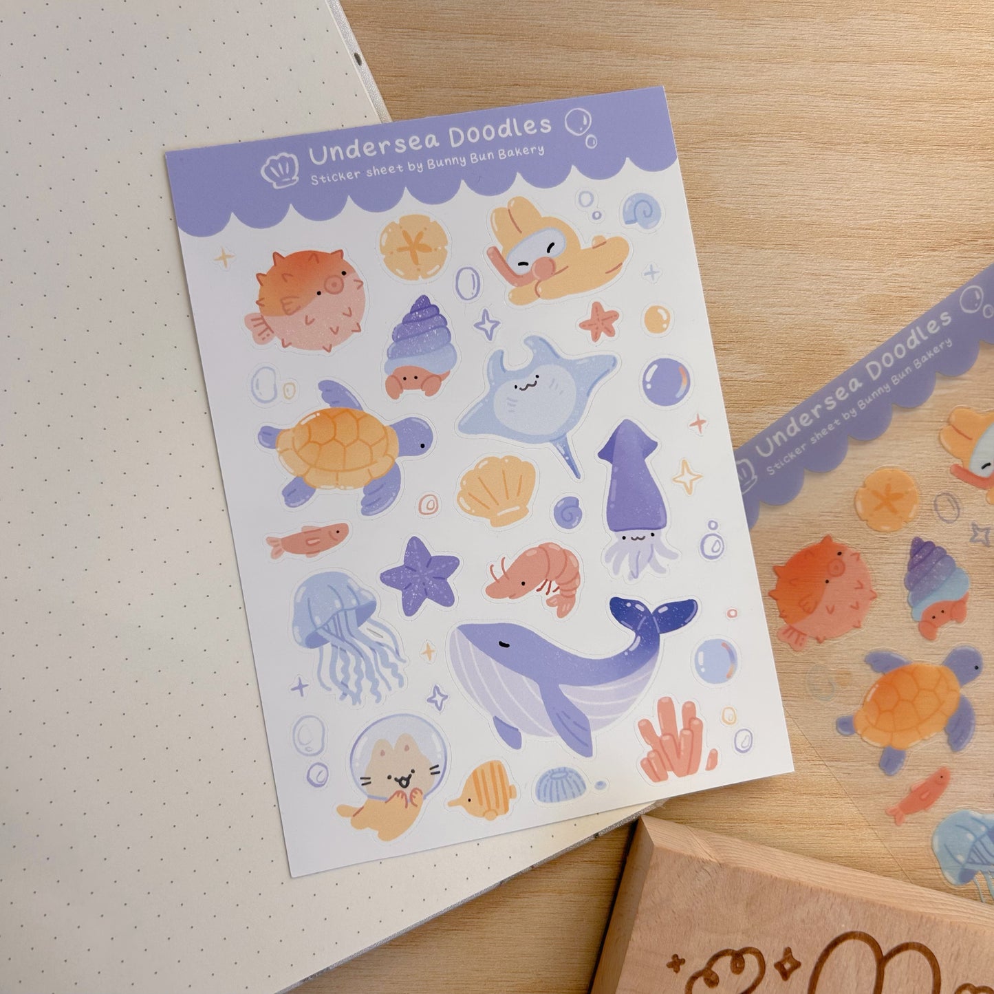 Undersea Doodles | matte vinyl & clear glossy