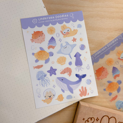Undersea Doodles | matte vinyl & clear glossy