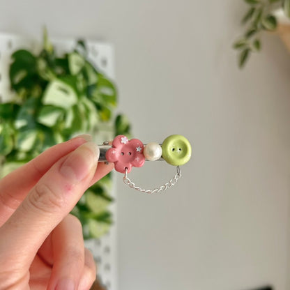 Buttons & Critters| Handmade Clay Hair Clips