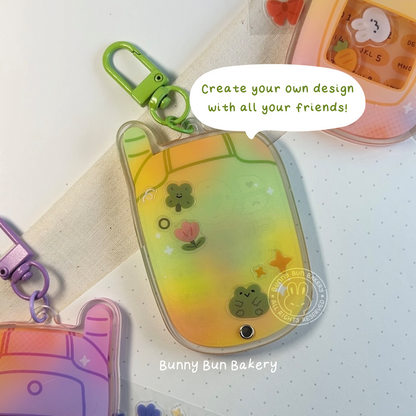 Nostalgia Calling Phones | Shaker Acrylic Keychain + Deco Stickers