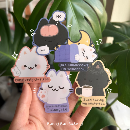 Chaotic Kitties Matte Vinyl Stickers