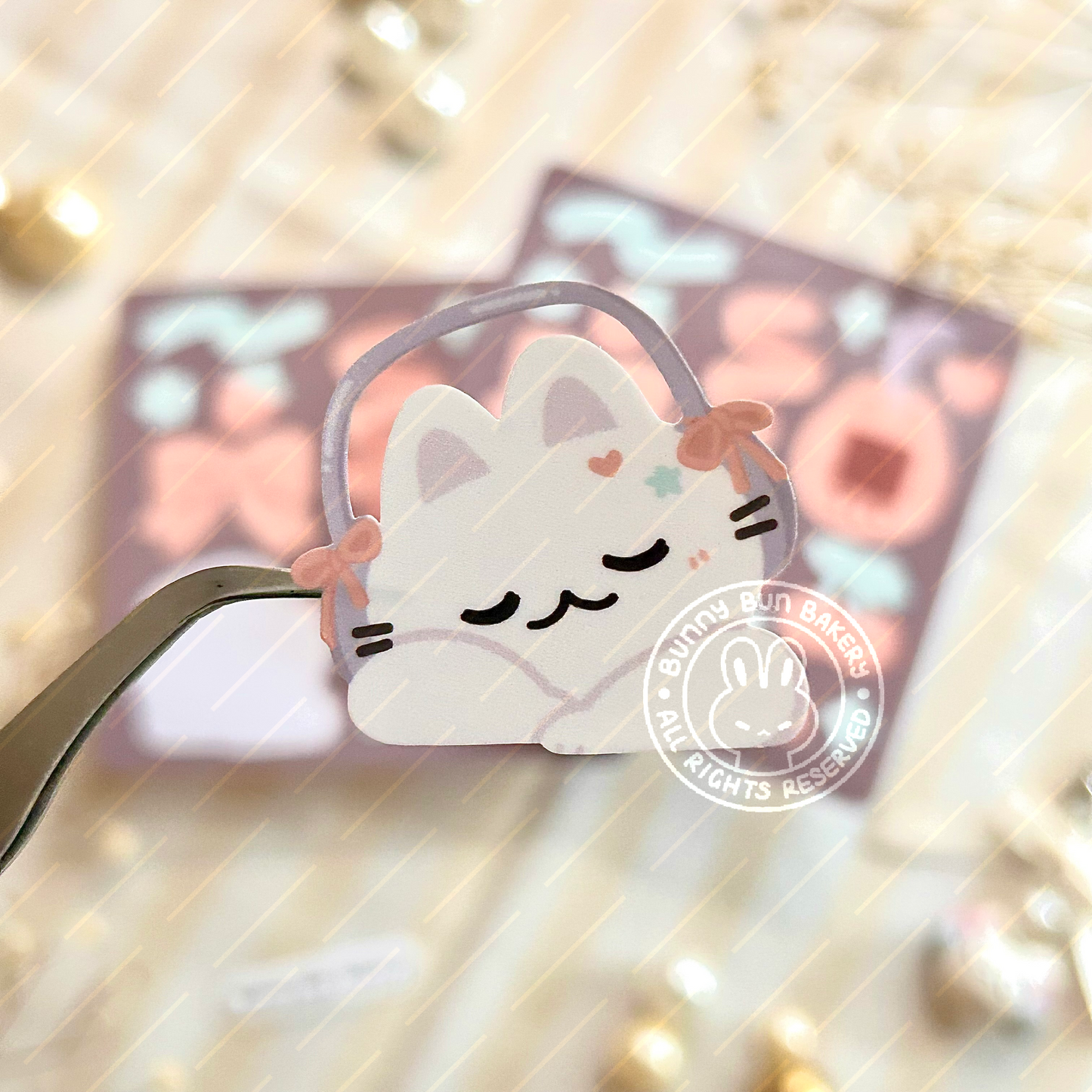 Coquette Cat | Glossy Vinyl Sticker Sheet