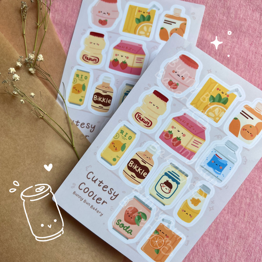 Cutesy Cooler | Glossy Vinyl Sticker Sheet