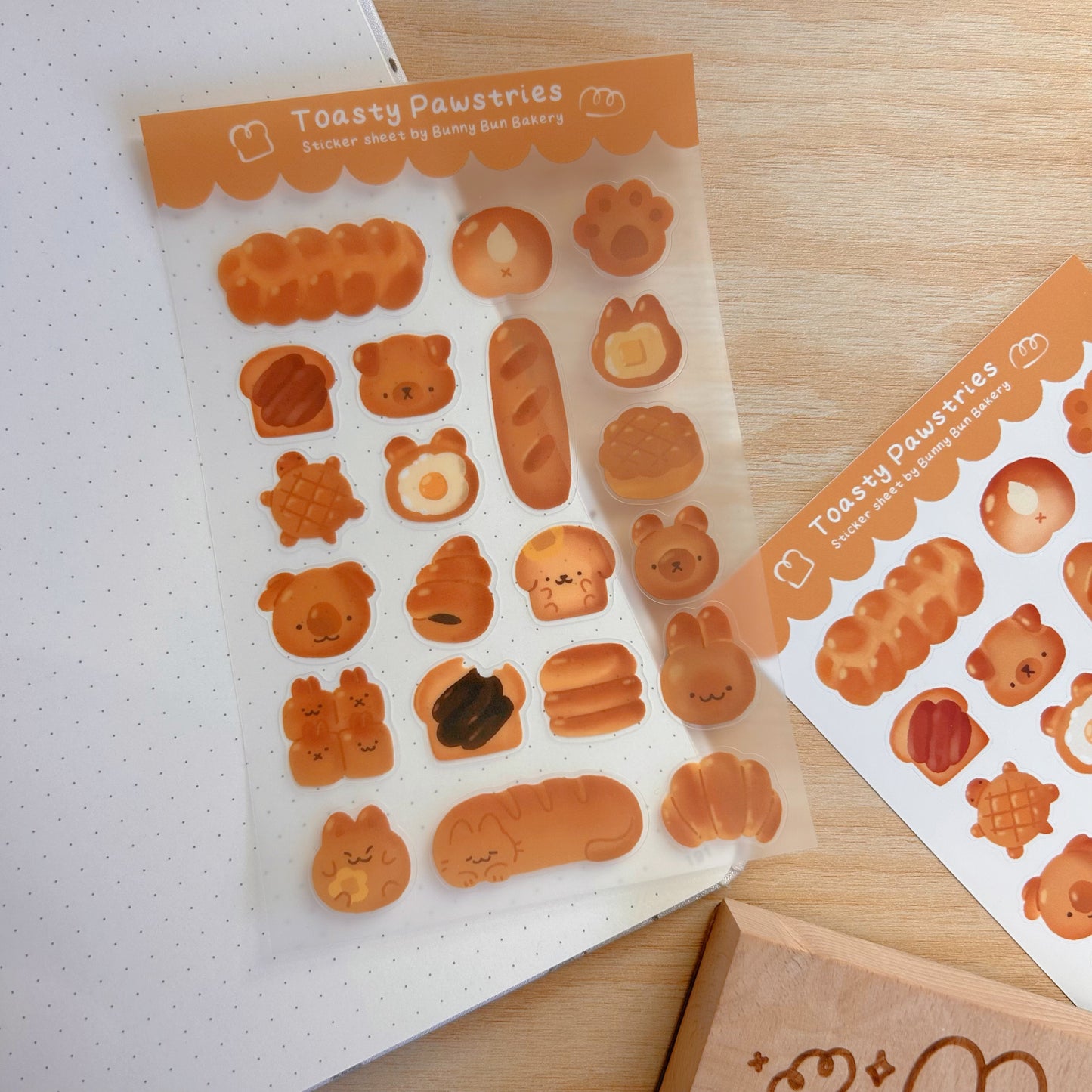 Toasty Pawstries | matte vinyl & clear glossy
