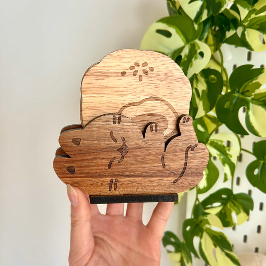 Paws and Pastries | wooden coasters