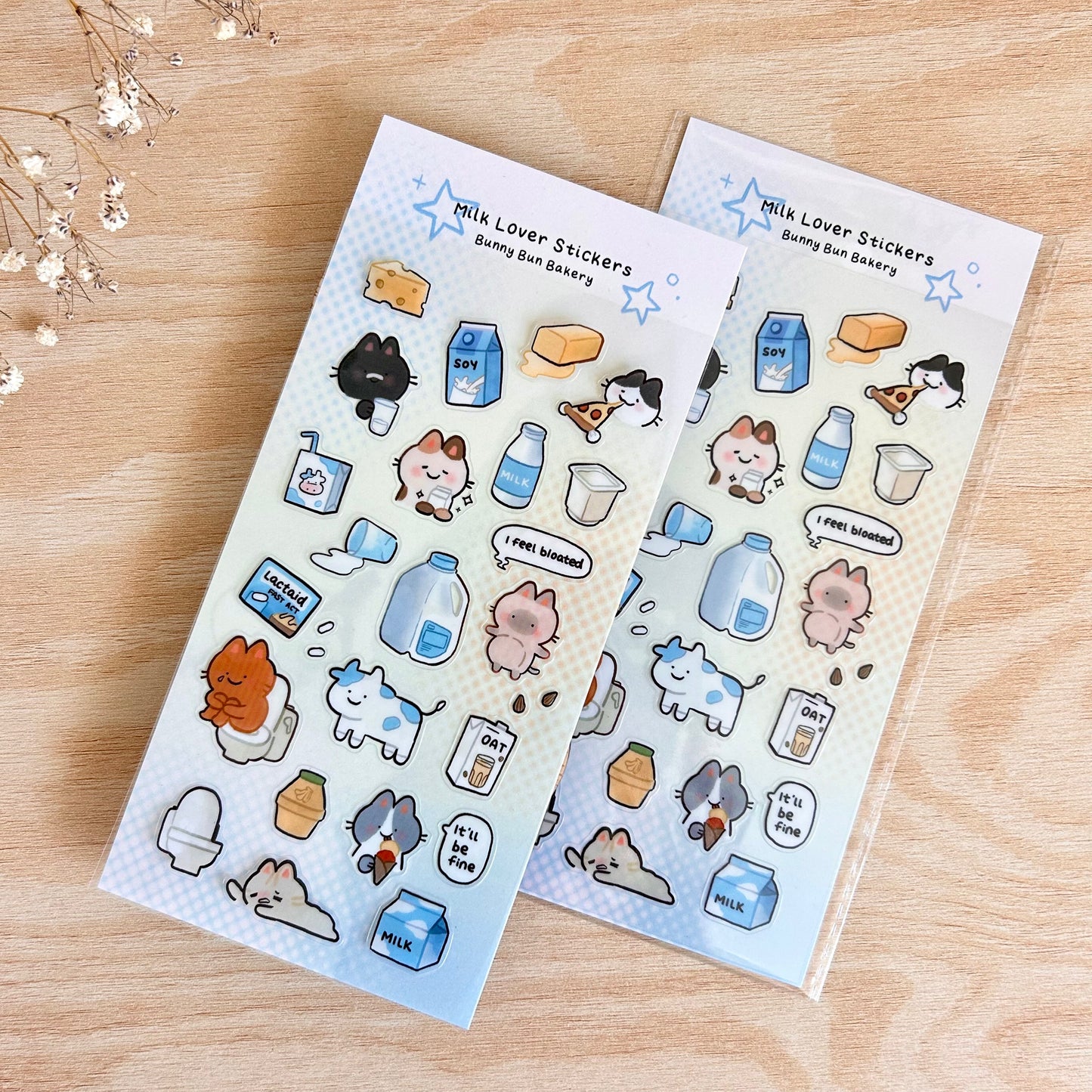 Milk Lover | clear glossy sticker sheet
