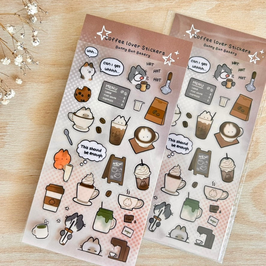Coffee Lover | clear glossy sticker sheet