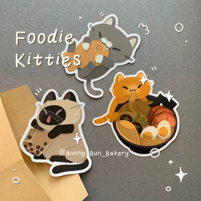 Foodie Kitties | Glossy Vinyl Stickers